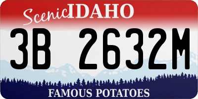 ID license plate 3B2632M