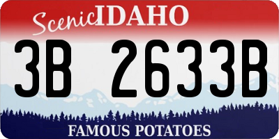 ID license plate 3B2633B