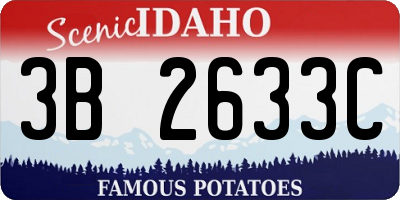 ID license plate 3B2633C