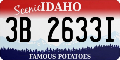 ID license plate 3B2633I