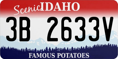 ID license plate 3B2633V