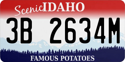 ID license plate 3B2634M