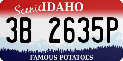 ID license plate 3B2635P