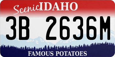 ID license plate 3B2636M