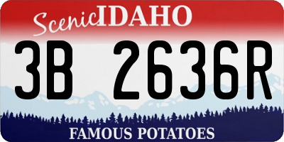 ID license plate 3B2636R