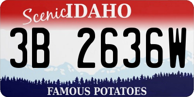ID license plate 3B2636W