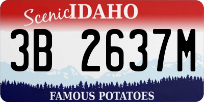 ID license plate 3B2637M