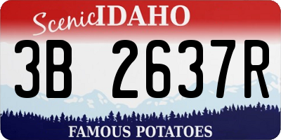 ID license plate 3B2637R