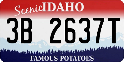 ID license plate 3B2637T