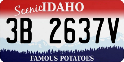 ID license plate 3B2637V
