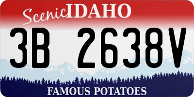 ID license plate 3B2638V