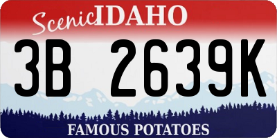 ID license plate 3B2639K