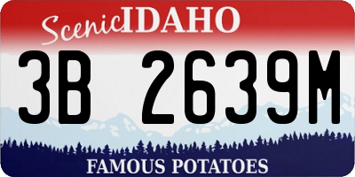 ID license plate 3B2639M