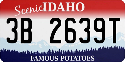 ID license plate 3B2639T