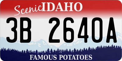 ID license plate 3B2640A