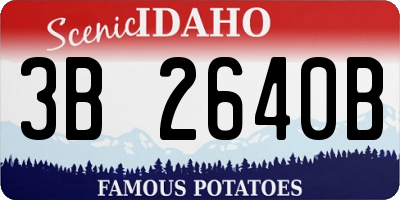ID license plate 3B2640B