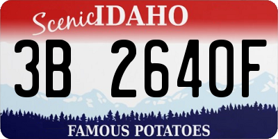 ID license plate 3B2640F