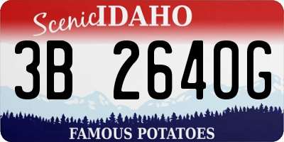 ID license plate 3B2640G