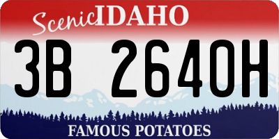 ID license plate 3B2640H