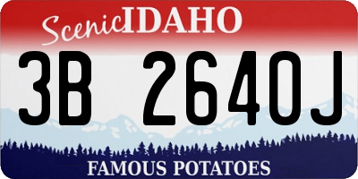 ID license plate 3B2640J