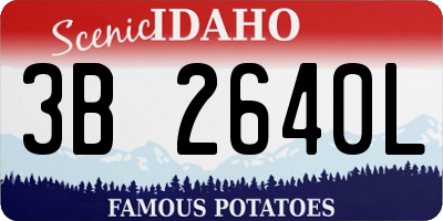 ID license plate 3B2640L