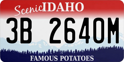 ID license plate 3B2640M