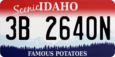 ID license plate 3B2640N