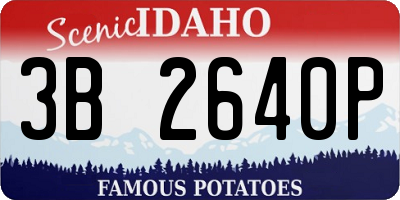 ID license plate 3B2640P