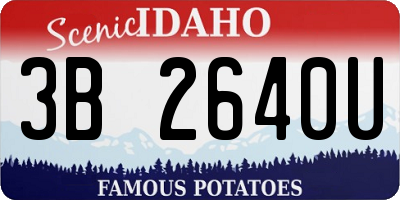 ID license plate 3B2640U