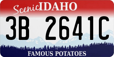ID license plate 3B2641C
