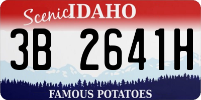 ID license plate 3B2641H