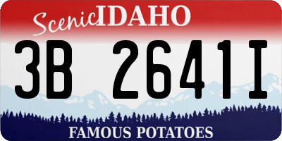 ID license plate 3B2641I