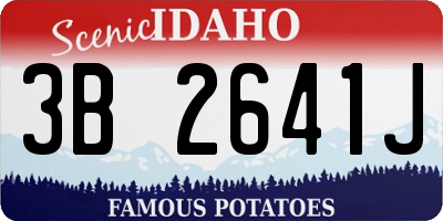 ID license plate 3B2641J