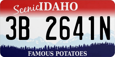 ID license plate 3B2641N