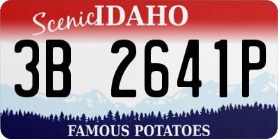ID license plate 3B2641P