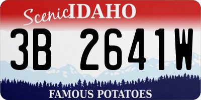 ID license plate 3B2641W
