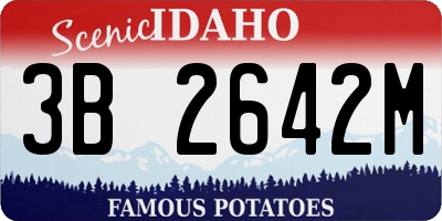 ID license plate 3B2642M