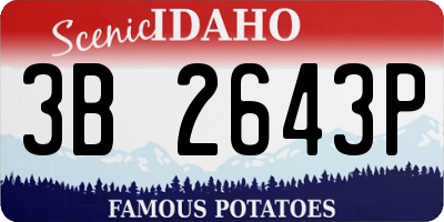 ID license plate 3B2643P