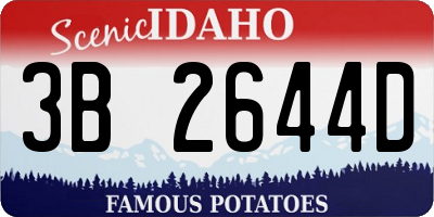 ID license plate 3B2644D