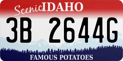 ID license plate 3B2644G