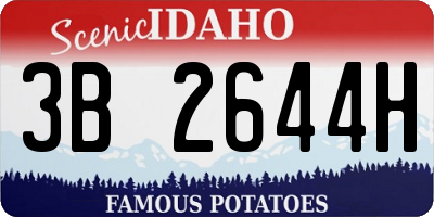 ID license plate 3B2644H