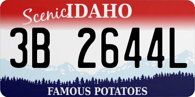 ID license plate 3B2644L