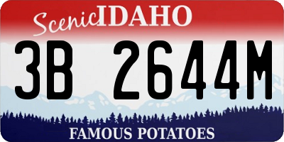 ID license plate 3B2644M