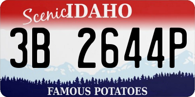 ID license plate 3B2644P