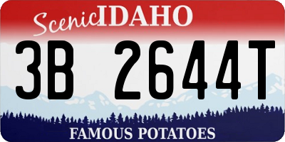 ID license plate 3B2644T