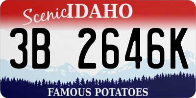 ID license plate 3B2646K