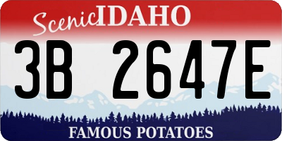 ID license plate 3B2647E