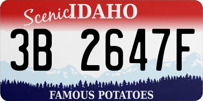 ID license plate 3B2647F