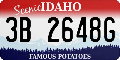 ID license plate 3B2648G