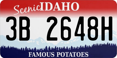 ID license plate 3B2648H
